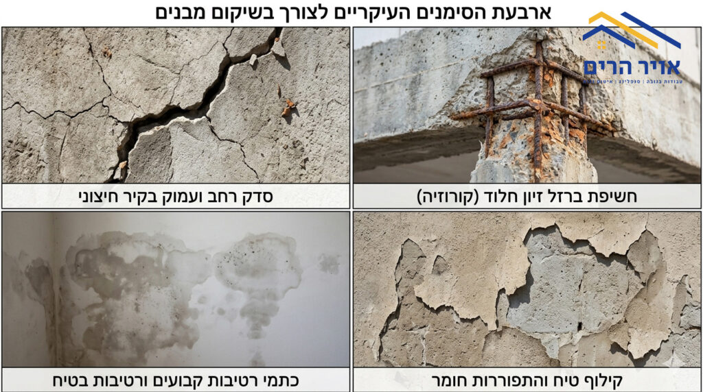 שיקום מבנים - סימנים שצריך לשקם את המבנה