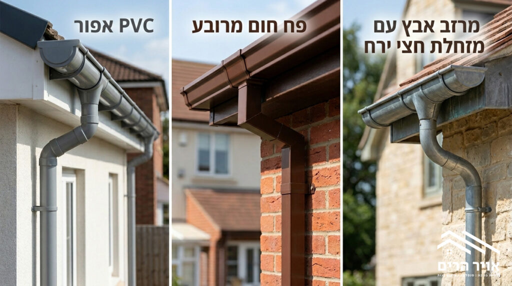 מרזבים שלושה סוגים