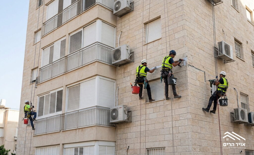 דוגמה לשיפוץ בניין חיצוני אחרי הסכמת דיירים